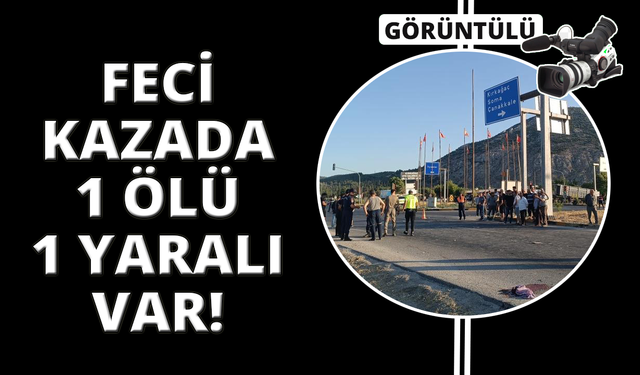 Manisa'da ticari araç ile motosikletin çarpıştığı feci kaza kamerada