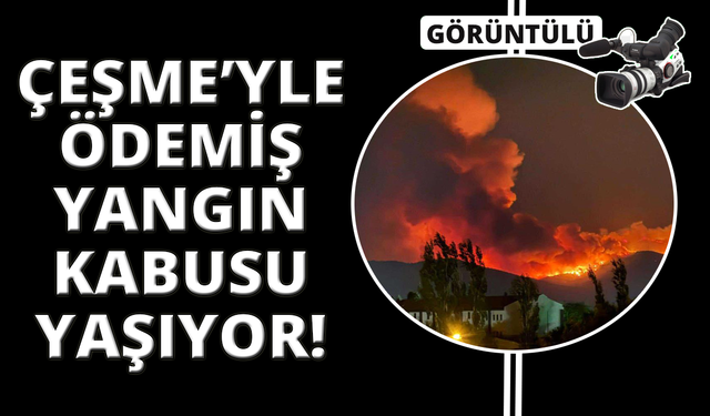 Çeşme ve Ödemiş'te orman yangınları devam ediyor