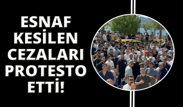 Marmaris'te Kapalıçarşı Esnafı kesilen cezaları protesto etti