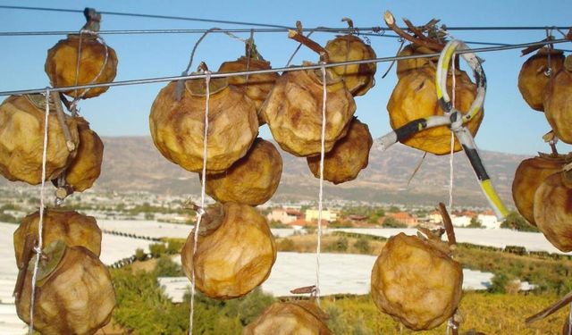 Manisa'da balkonlar cennet elmasıyla renklendi