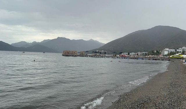 Marmaris’te yağmur ve deniz keyfi bir arada