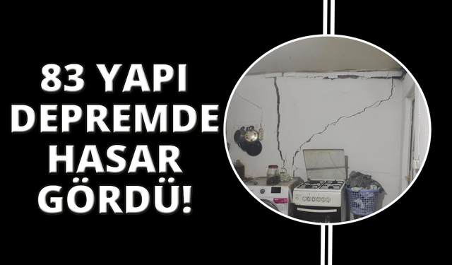 Manisa'da 83 yapı depremden etkilendi