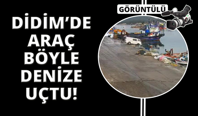 Direksiyon hakimiyeti kaybolan araç denize uçtu