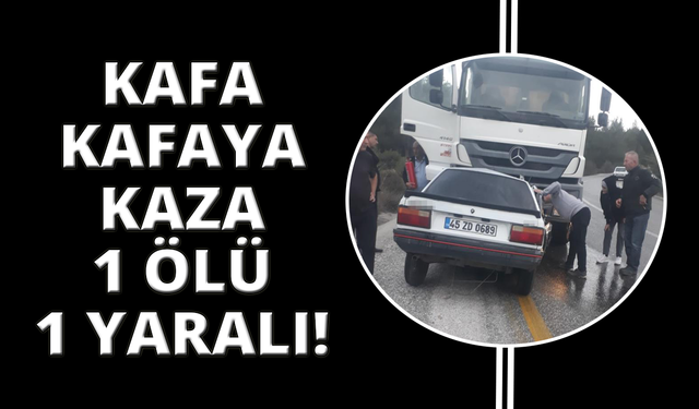 Manisa'da kamyon ile otomobil kafa kafaya çarpıştı