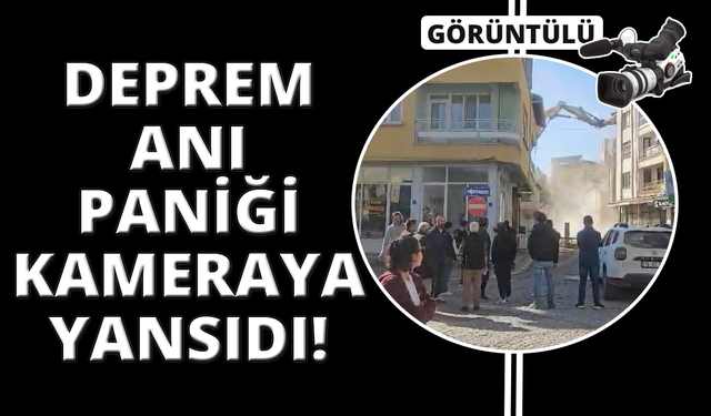 Sındırgı'da 4.9 büyüklüğündeki deprem anı kameralara yansıdı