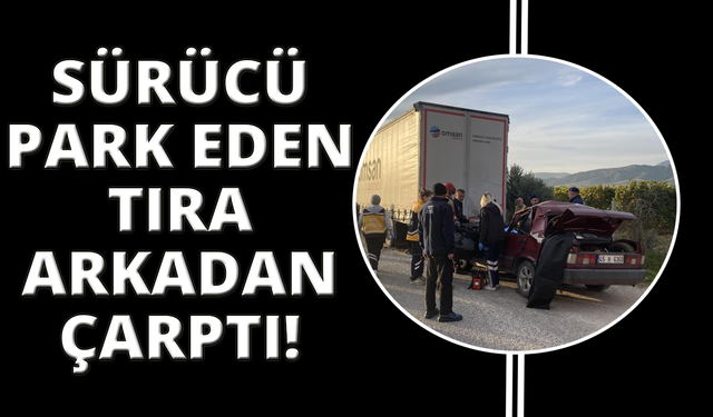 Manisa'da park halindeki tır can aldı