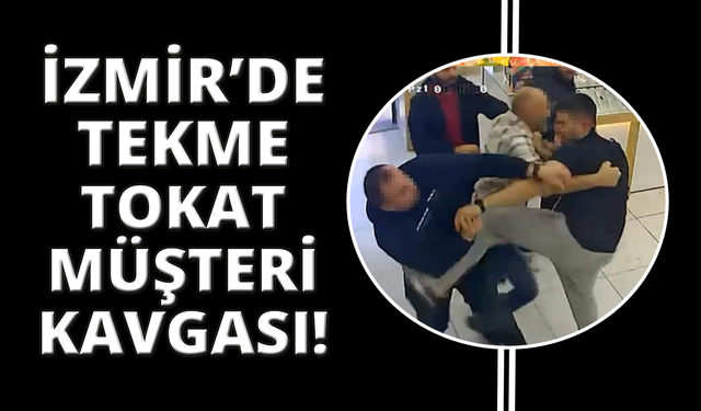 Kuyumcuların 'müşteri' kavgası kamerada
