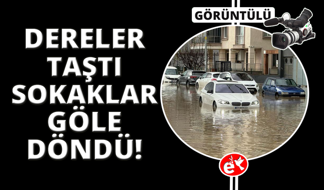 Aydın'da dereler taştı, sokaklar göle döndü