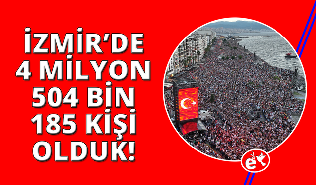 İzmir'de nüfus 4 milyon 504 bin 185 oldu