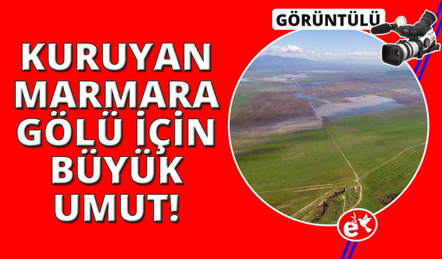 Manisa'da kuruyan Marmara Gölünde umutlandıran görüntü