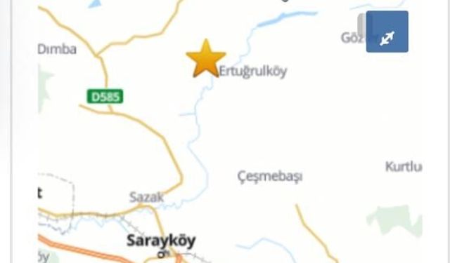 Denizli'de 4.1 büyüklüğündeki artçı deprem korkuttu