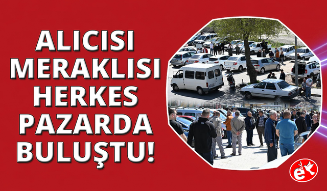 İlçede ilk kez açılan pazara çevre ilçelerden de yoğun katılım oldu
