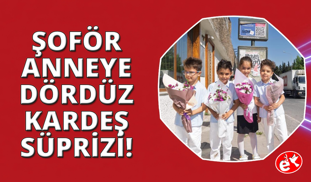 İzmir'de dördüzler durakta şoför annelerini bekledi