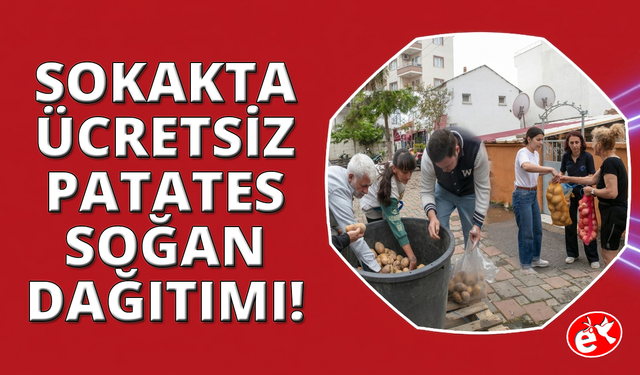 İzmir'de belediye vatandaşa ücretsiz soğan patates dağıttı
