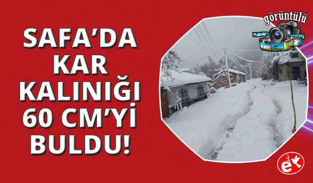 Kütahya'nın yüksek kesimlerinde kar kalınlığı 60 santimetreye ulaştı