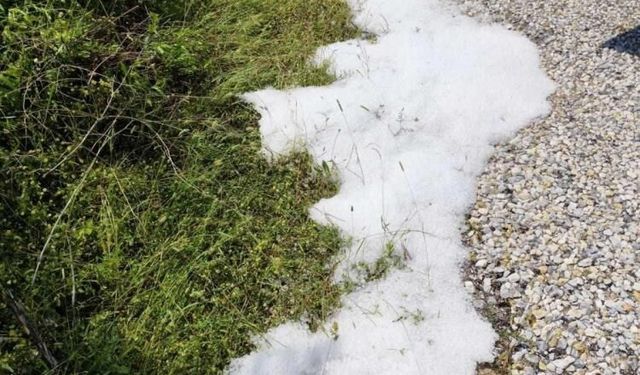 Alaşehir'de dolu yağışı etkili oldu