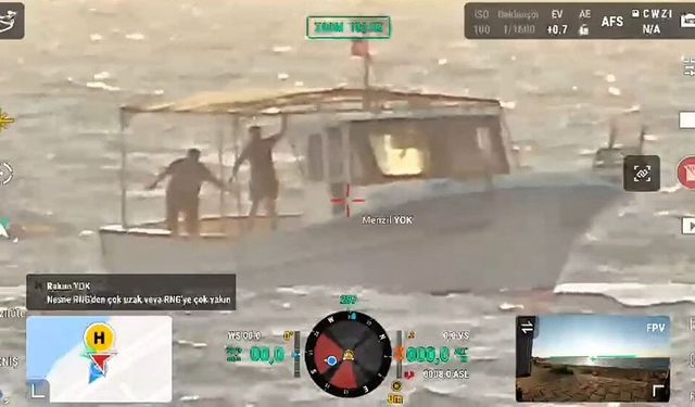 İzmir'de yasa dışı trol avcılığına dron'lu suçüstü