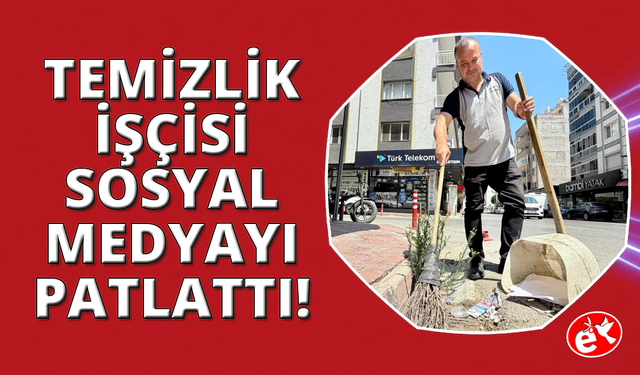 İzmir'de temizlik işçisi sesiyle sosyal medyayı sallıyor!