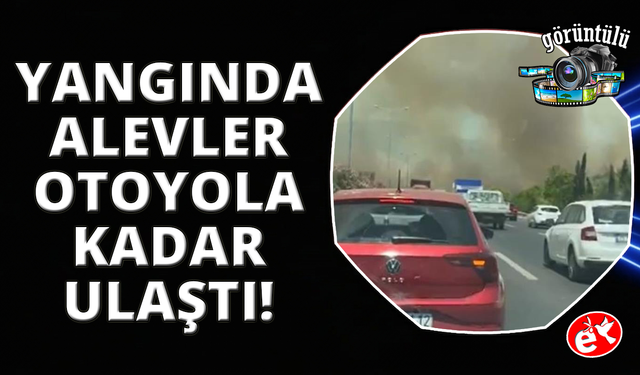 Manisa'da orman yangınında alevler İzmir-İstanbul Otoyolu'na ulaştı