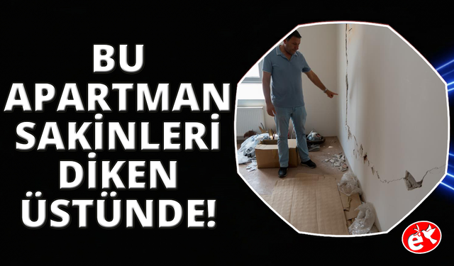Manisa’da korkutan apartman