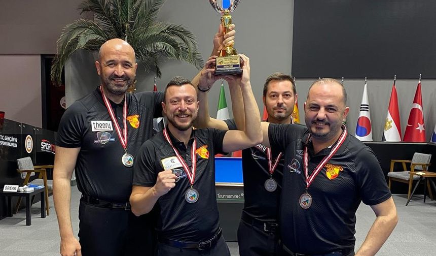 Göztepe’nin bilardo takımı Türkiye ikincisi oldu