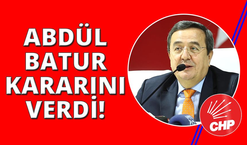 Abdül Batur, İzmir Büyükşehir Aday adayı oldu