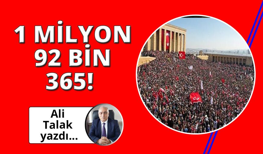 1 Milyon 92 Bin 365!