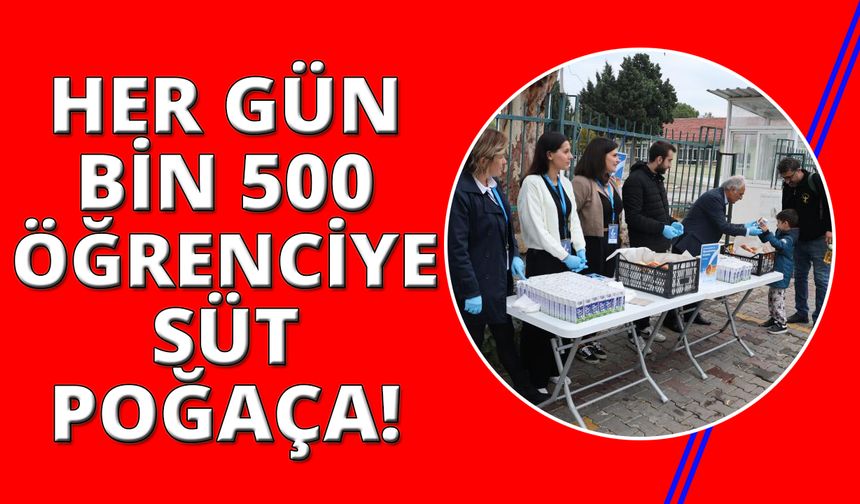 İzmir'de ilçe belediyesi öğrenciye süt ve poğaça dağıtıyor