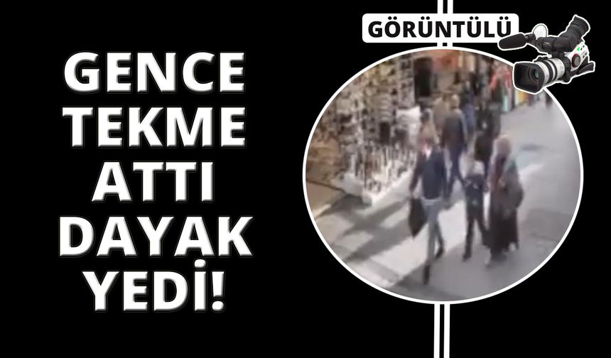 İzmir'de genç kıza yolda durduk yere tekme attı