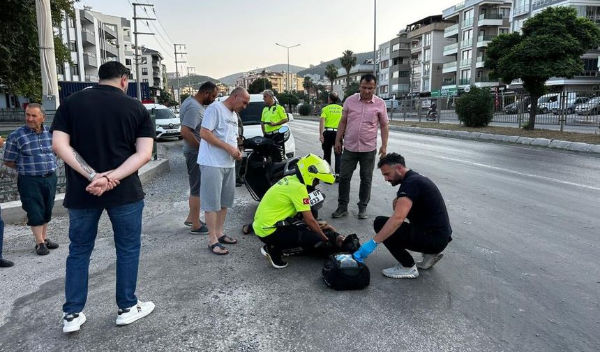 Milas’ta otomobil ile motosiklet çarpıştı