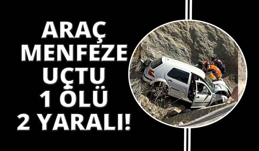 Manisa'da kontrolden çıkan araç menfeze savruldu