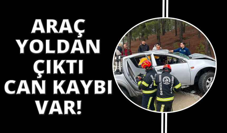 Yoldan çıkan araç ağaca çarptı; 1 ölü, 1 yaralı