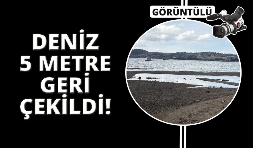 Bodrum’da deniz çekildi
