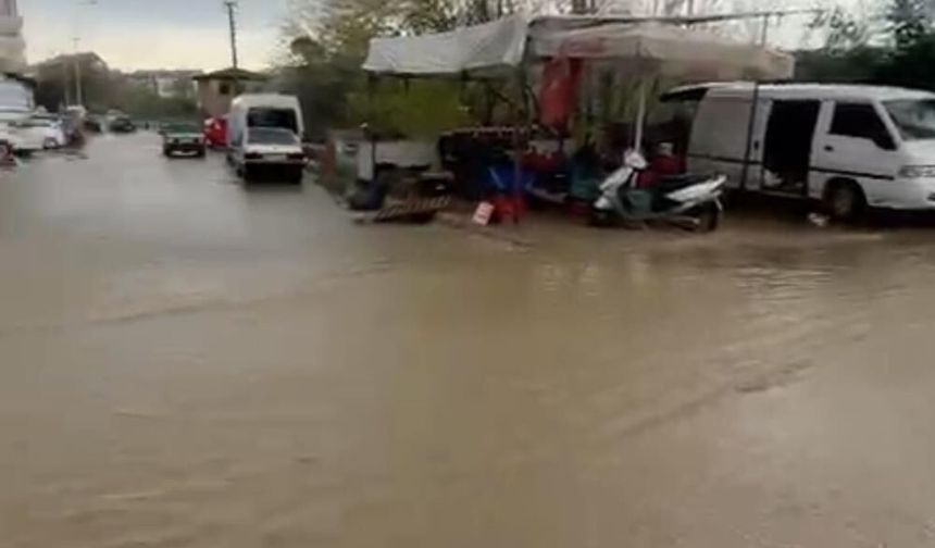 Ödemiş'te sağanak yağış hayatı olumsuz etkiledi