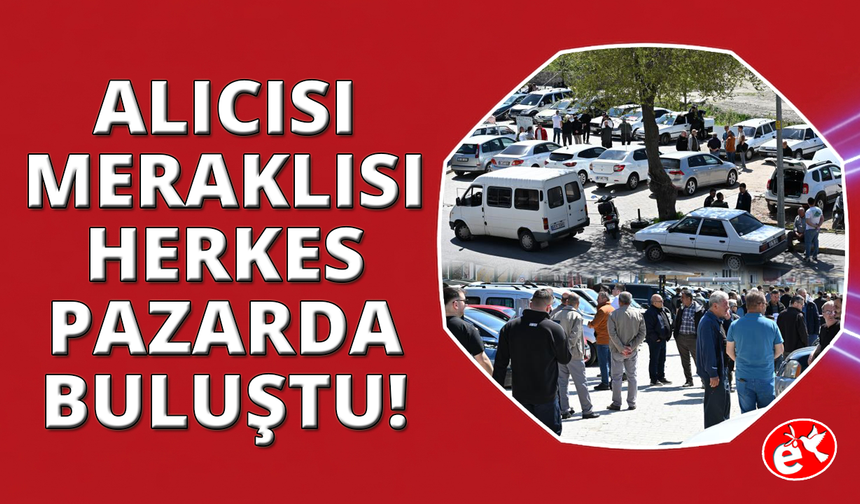 İlçede ilk kez açılan pazara çevre ilçelerden de yoğun katılım oldu