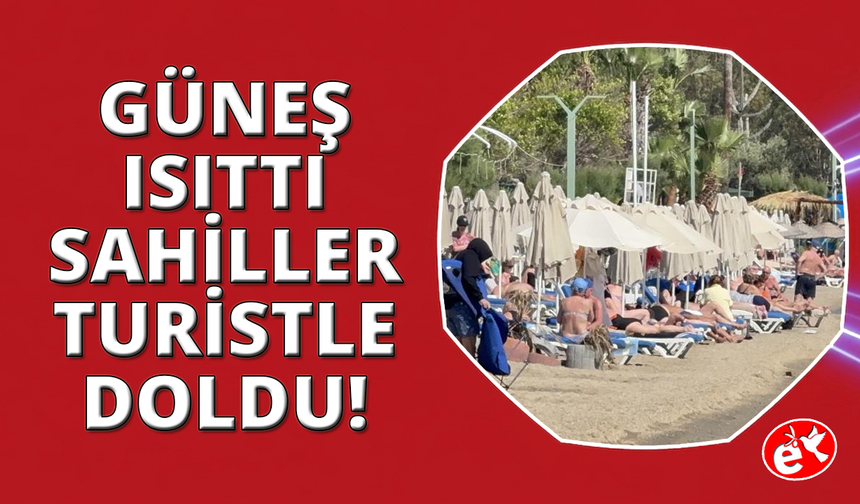 Bodrum'da güneş ısıttı sahiller doldu