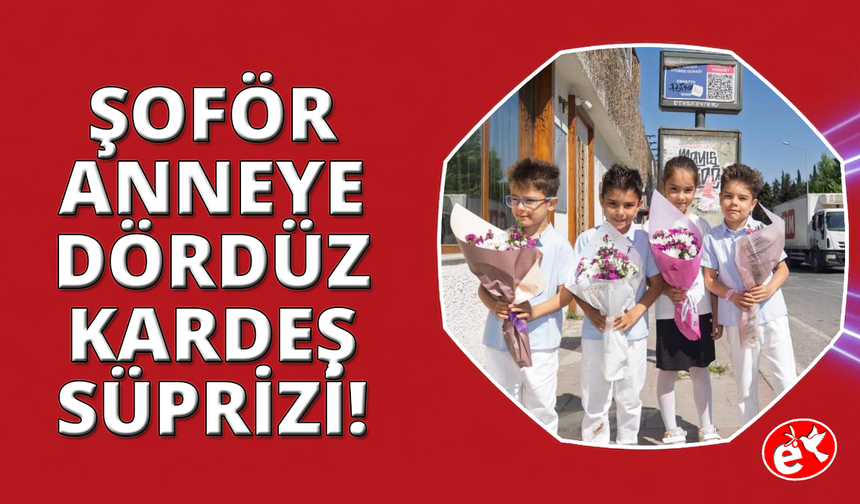 İzmir'de dördüzler durakta şoför annelerini bekledi