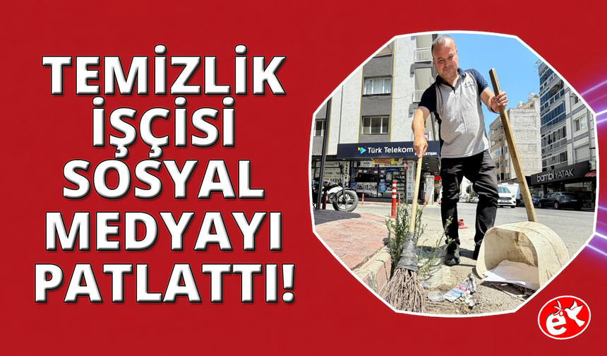 İzmir'de temizlik işçisi sesiyle sosyal medyayı sallıyor!