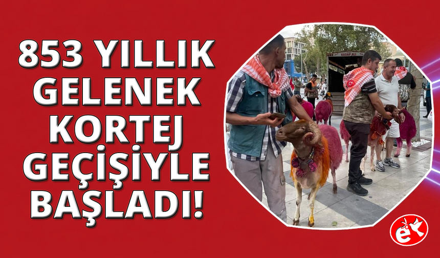 853 yıllık gelenekte koyunlar sudan önce bulvardan geçti