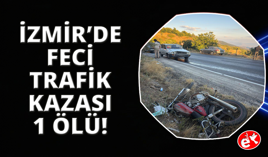 İzmir'de yol kenarında bekleyen motosiklet sürücüsü canından oldu