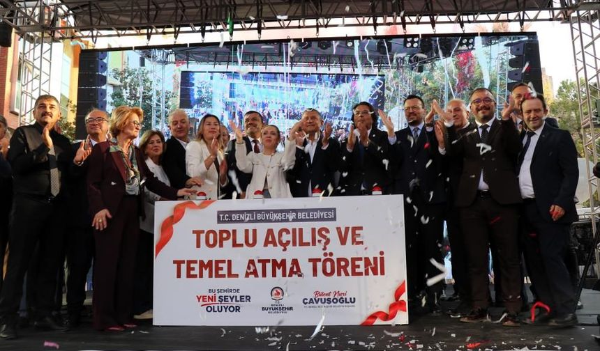 Yeni Parti Genel Başkanı Özel, Denizli'de toplu açılış törenine katıldı