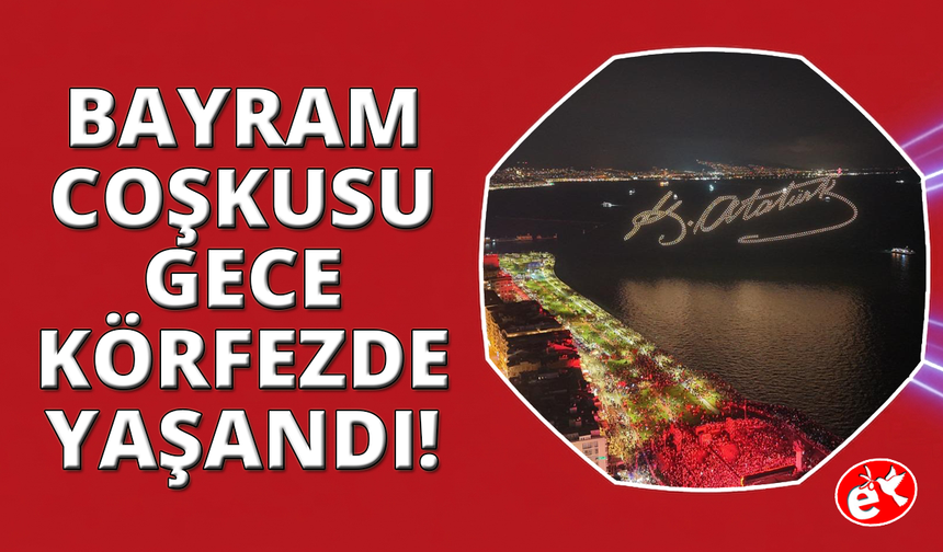 İzmir'de Cumhuriyet coşkusu gökyüzüne taştı