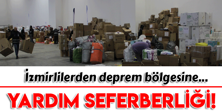 İzmirlilerden deprem bölgesine yardım seferberliği