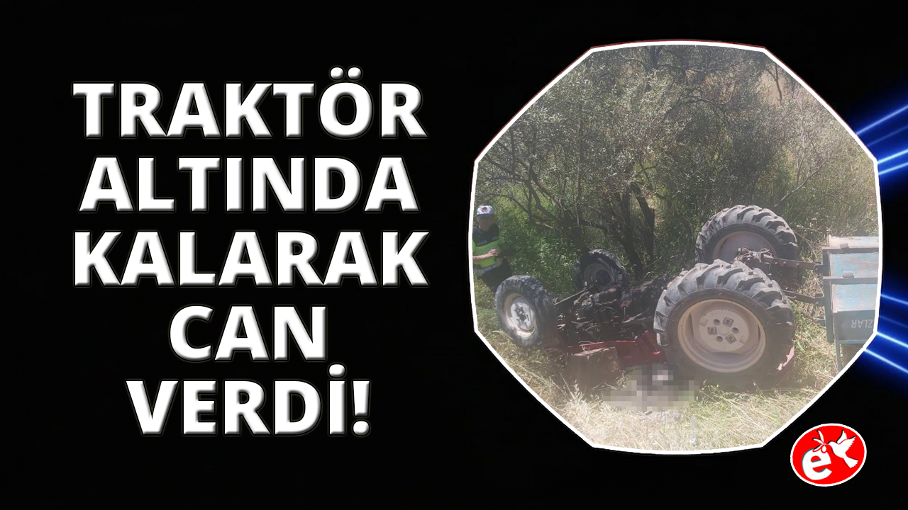 Şarampole düşen traktörünün altında hayatını kaybetti
