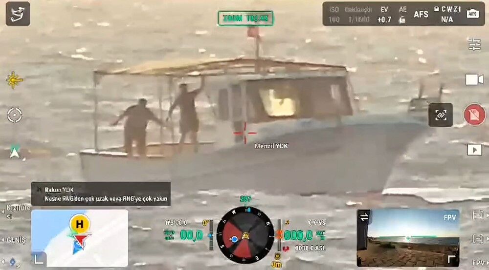 İzmir'de yasa dışı trol avcılığına dron'lu suçüstü