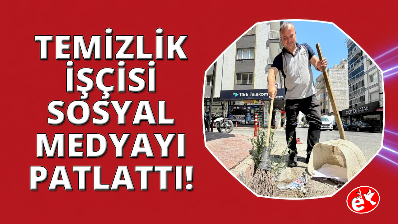 İzmir'de temizlik işçisi sesiyle sosyal medyayı sallıyor!