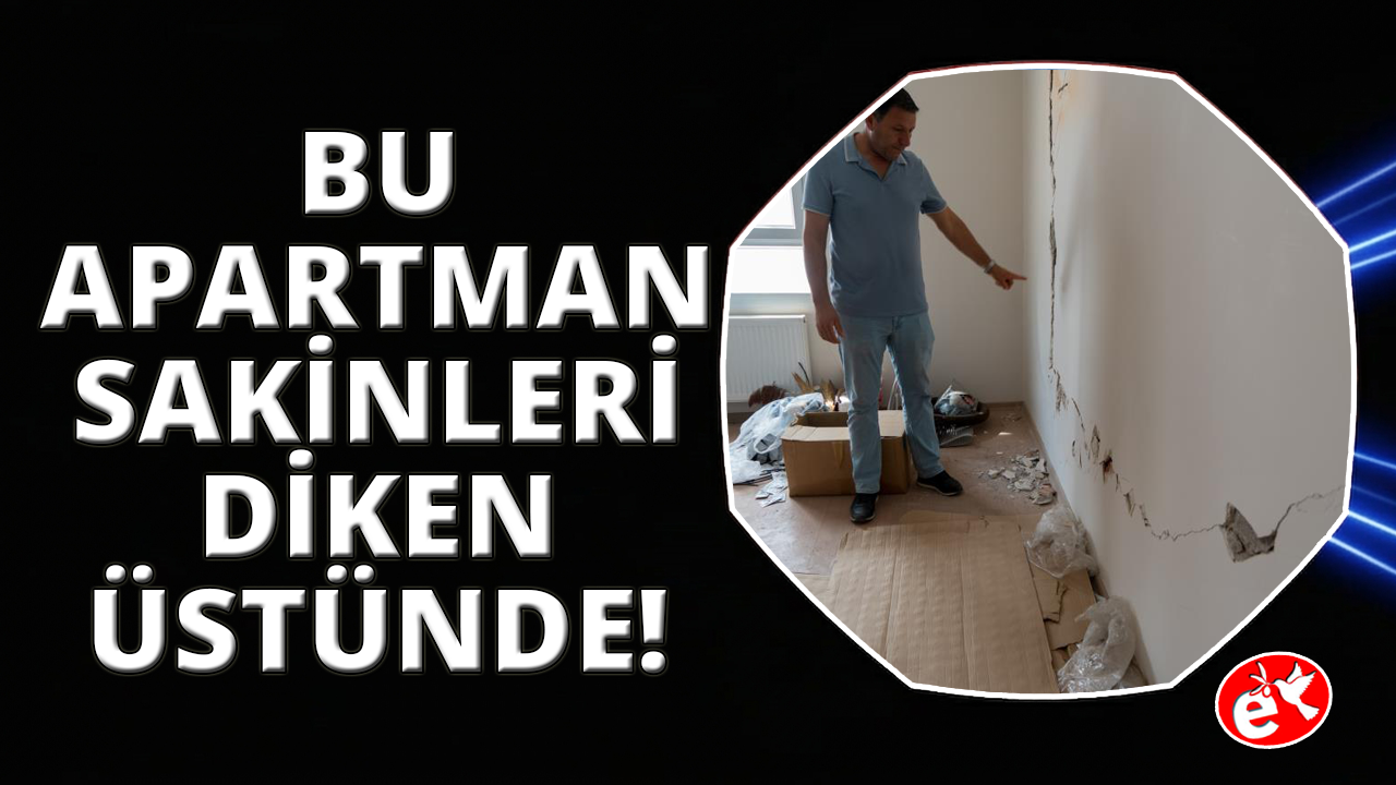 Manisa’da korkutan apartman